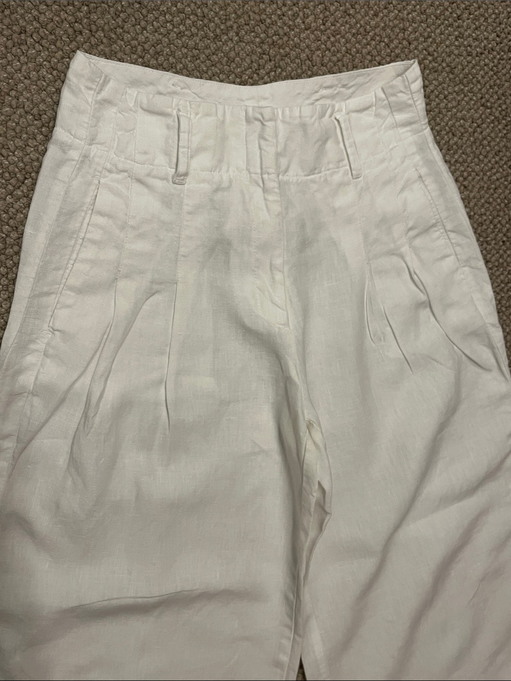 Chico’s Wide-Leg 100% Linen Pants in White - Picture 3 of 13